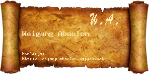 Weigang Absolon névjegykártya